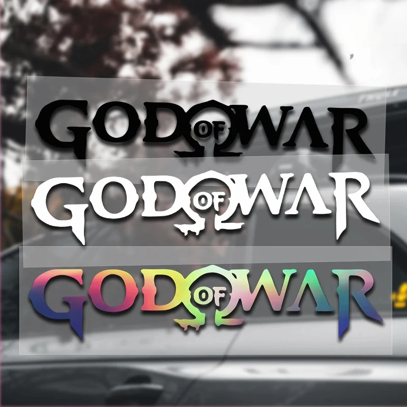 God of War Spiel-Logo Autoaufkleber Persönlicher Aufkleber Sonnenschutz Ausgestanzte Kühlschrank-Helm-Auto-Accessoires