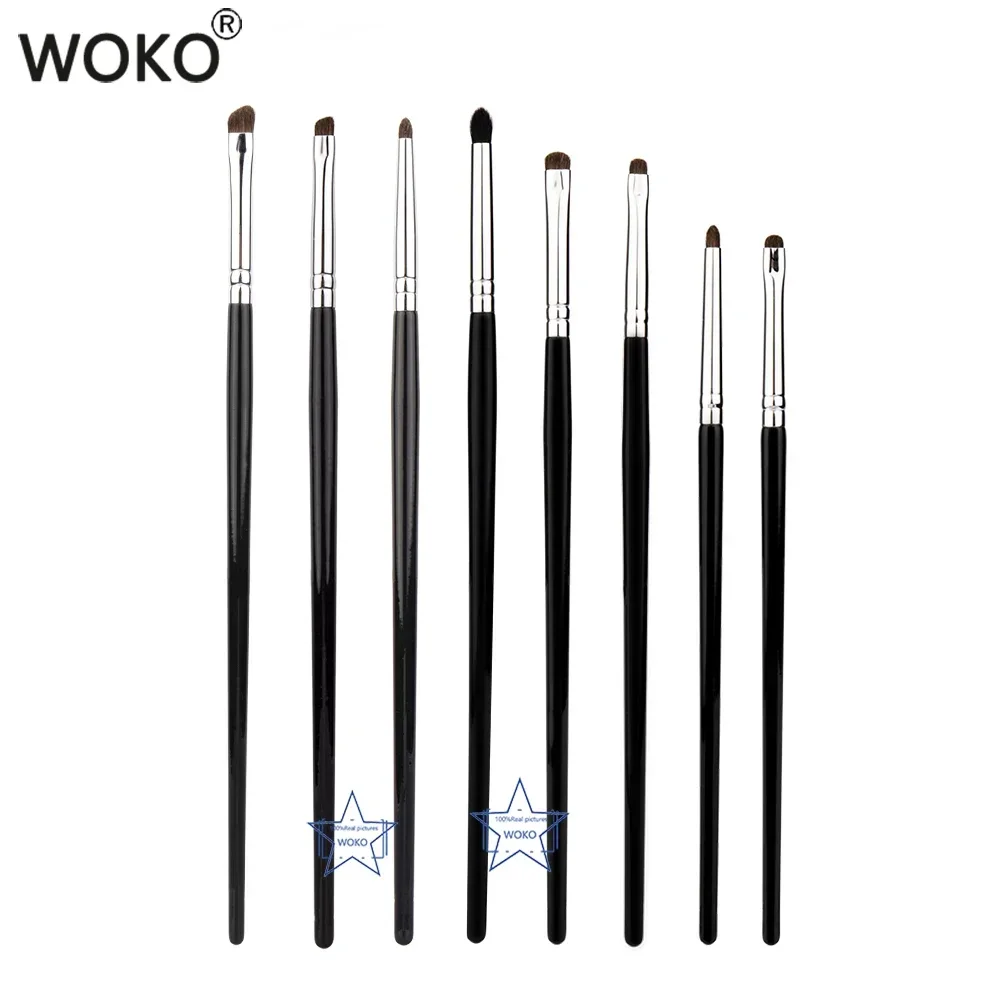 Małe pędzle do makijażu Smoky Liner Eyeliner Smudge Brush Precyzyjny pędzel do makijażu Smudge Horse Hair Eyeshadow Smudge Brush