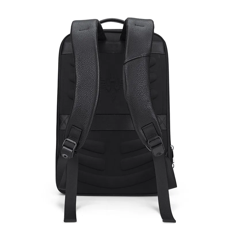 Genuine leather high-capacity backpack, fashionable and high-end men's laptop bag, multifunctional commuting travel bag