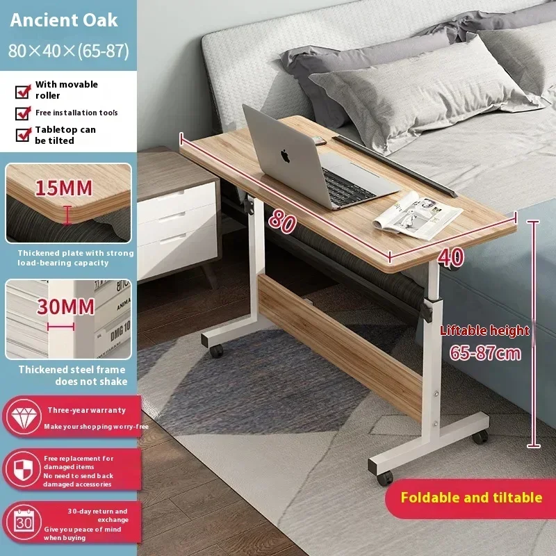 

Rolling Desk Adjustable Height,Rolling Computer Cart,Portable Laptop Desk,Small Adjustable Home Office Desk,Rolling Laptop Desk