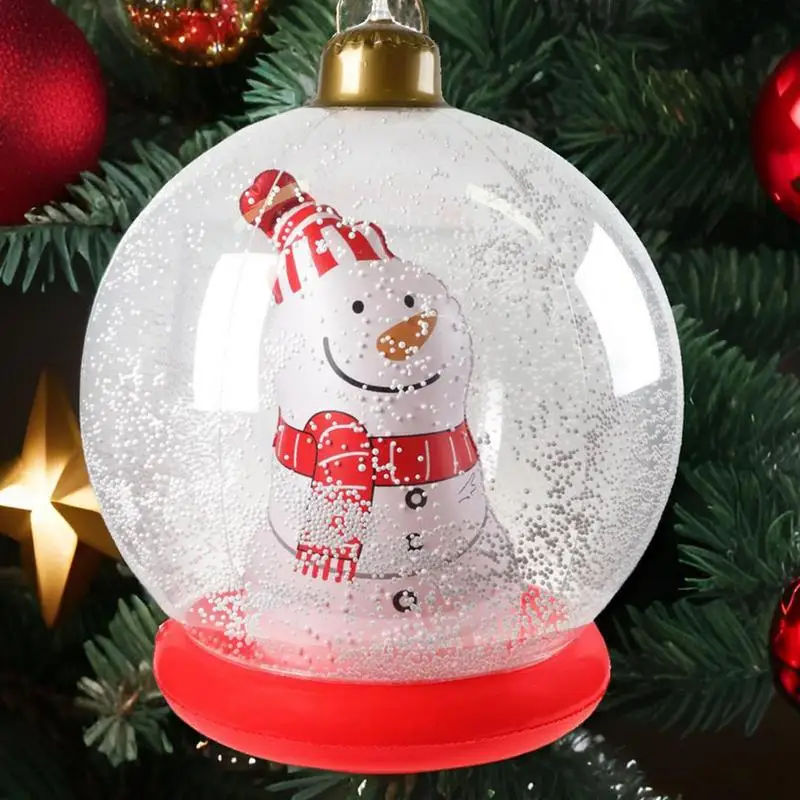 Aufblasbare Weihnachtskugeln für den Außenbereich, Schneemann-Ballon, 55,9 cm, großes PVC, weihnachtlich dekoriertes Kugelornament außerhalb des Weihnachtsschlages