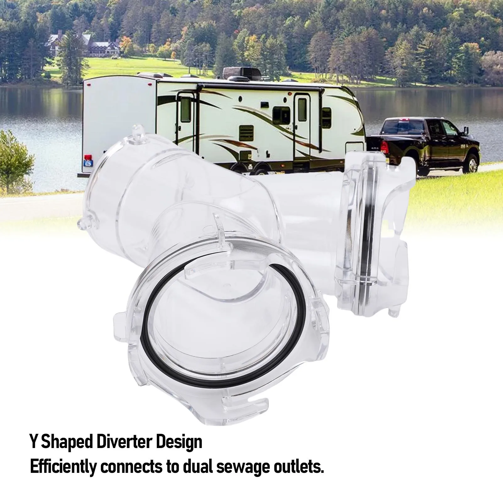 RV Wye Pipe Fitting Y Shaped Sewer Pipe Connector High Efficiency Standard 3 Inch Interface RV Wye Sewer Hose Fitting