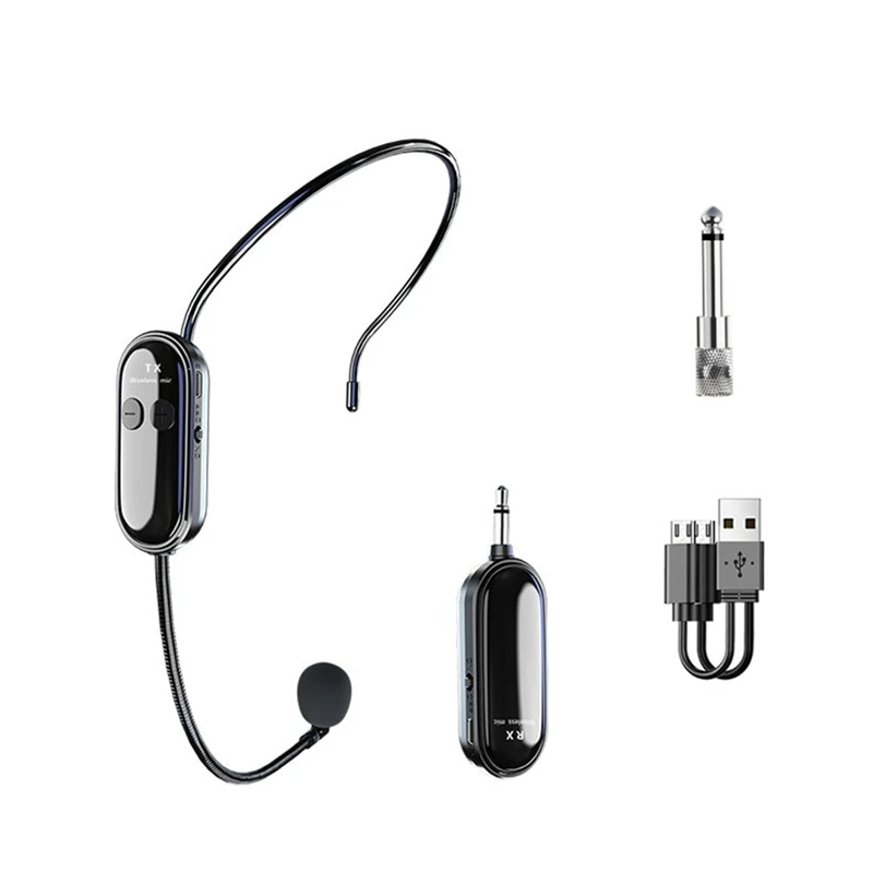 

2.4G-Wireless-Microphone-Headset-Long-Range-30M-For-Voice-Amplifiers,-Speakers,-Karaoke,-Teaching,-Outdoor-Speeches Y41A