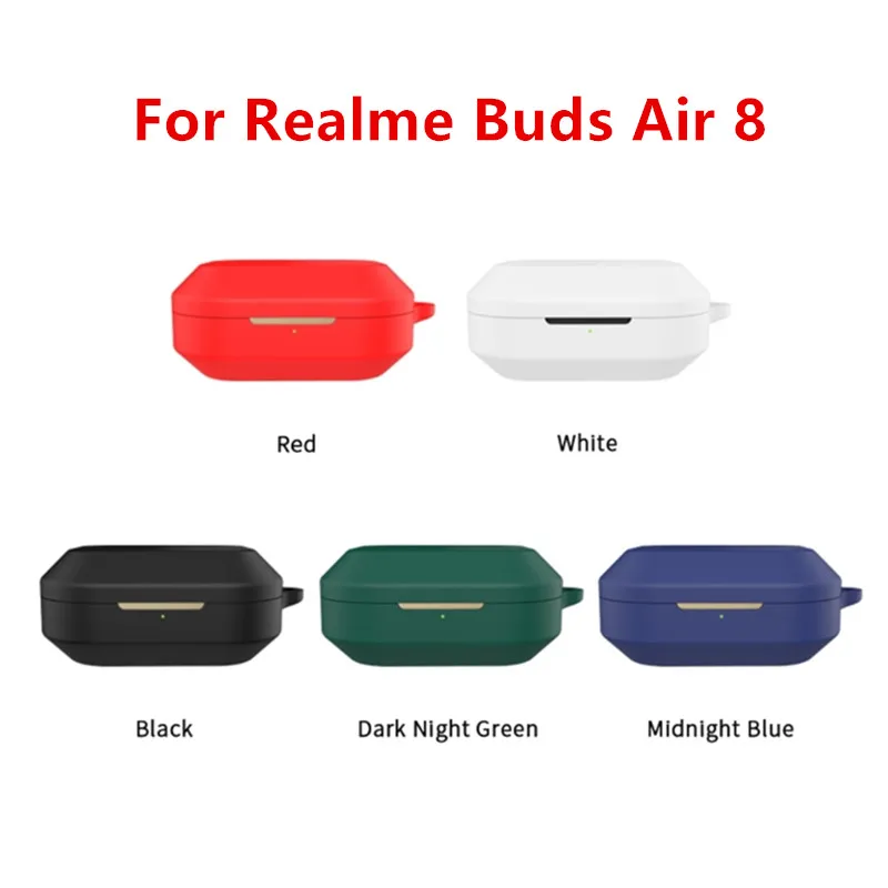 Silicone Case For Realme Buds Air 8 Wireless Earphone Cover Shockproof Protective Sleeve Headphone Accessories