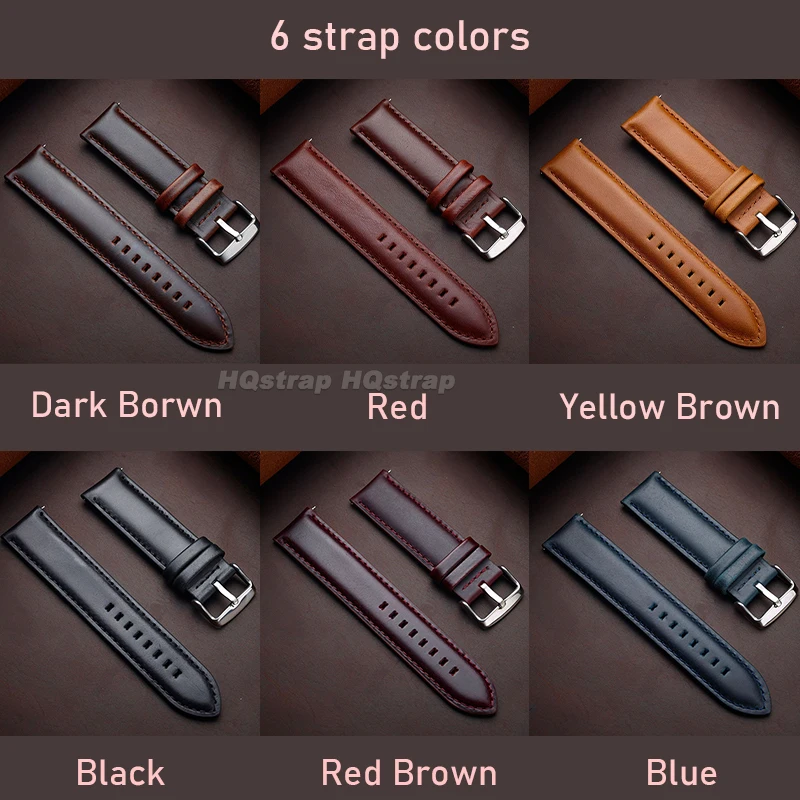 حقيقية حلقة من جلد 20 مللي متر 22 مللي متر 24 مللي متر ل Seiko جلد البقر حزام ساعة اليد الإفراج السريع العالمي معصمه الرياضة Smartwatch سوار
