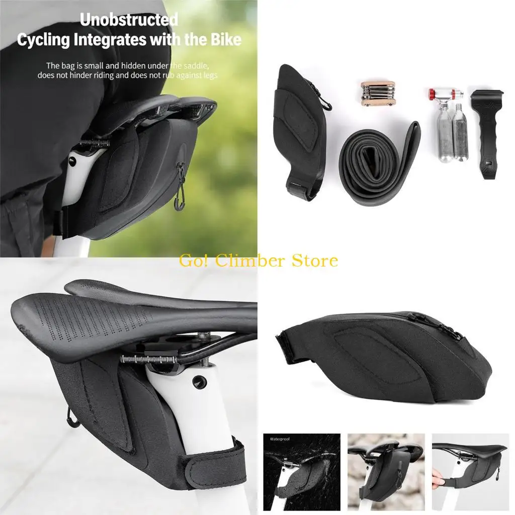 

Q84C Portables Bicycles Saddles Bag Tail Bag with Detachable And Weatherproofed Zippers For Commuting Or Travel