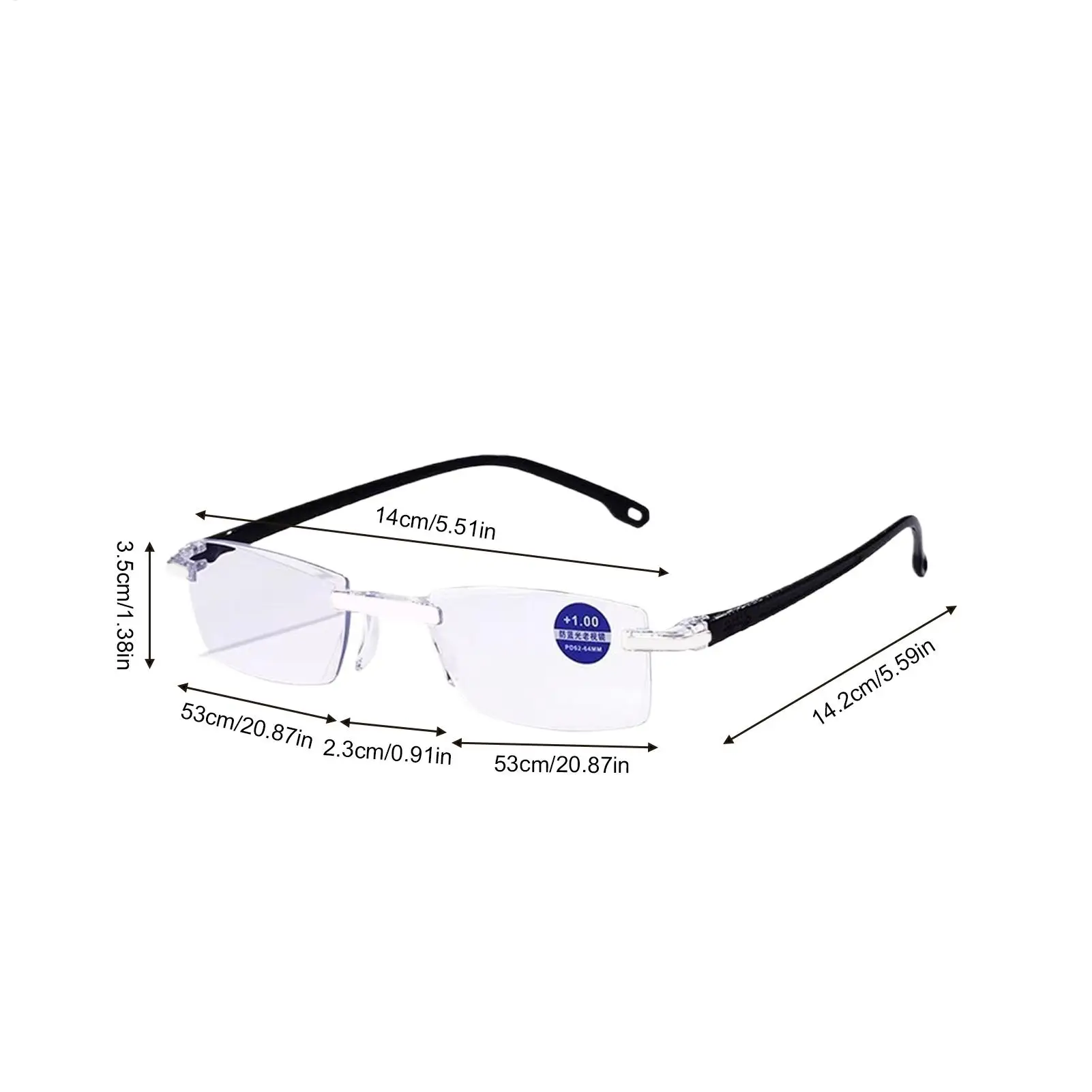 Clarity Blue Glasses Clear Anti-Glare Eyewear Automatic adjustment autofocus glasses for Reading electronic office - view 6