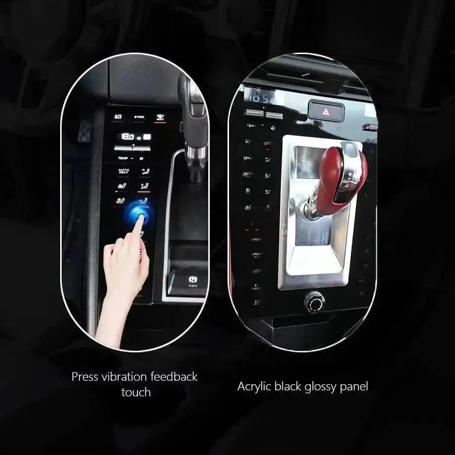 لوحة القيادة اللمس Carplay لبورشه باناميرا 2010 - 2017 لوحة راديو تكييف الهواء الكهربائية فتحات وحدة التحكم المركزية للسيارة السرج #2