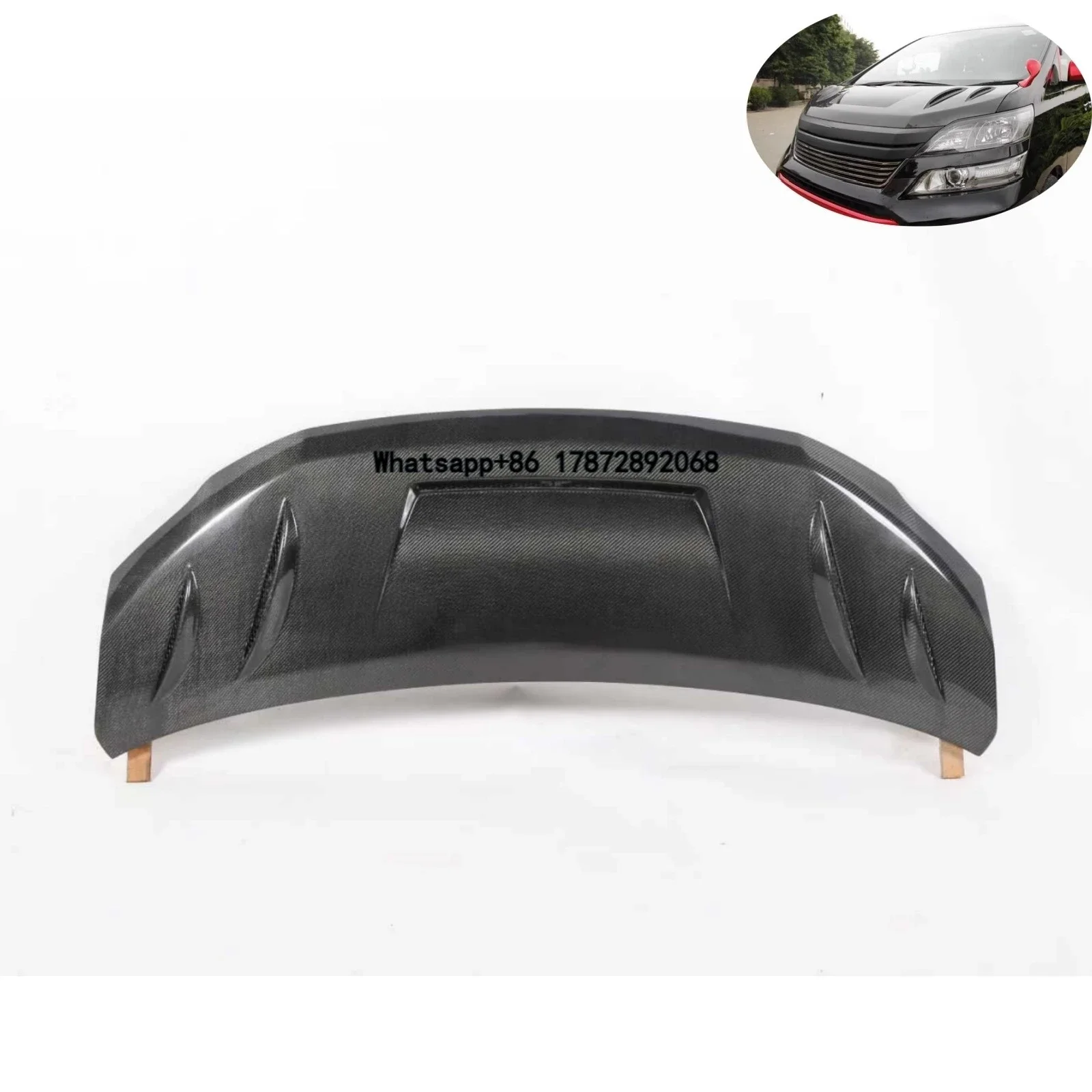 

CA Style Car Wet Carbon Fiber Hood for 2008-2014 Vellfire Included Bolts