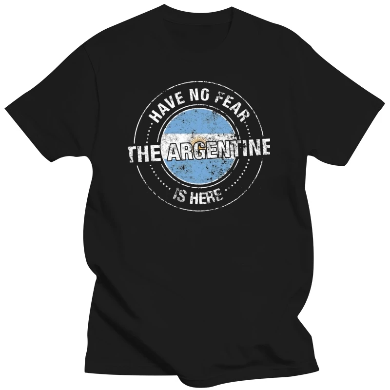 Have No Fear The Argentine Is Here T Shirt O-neck Cotton Long Sleeve Argentina Flag Men T-shirts Popular Pp Men Shirts