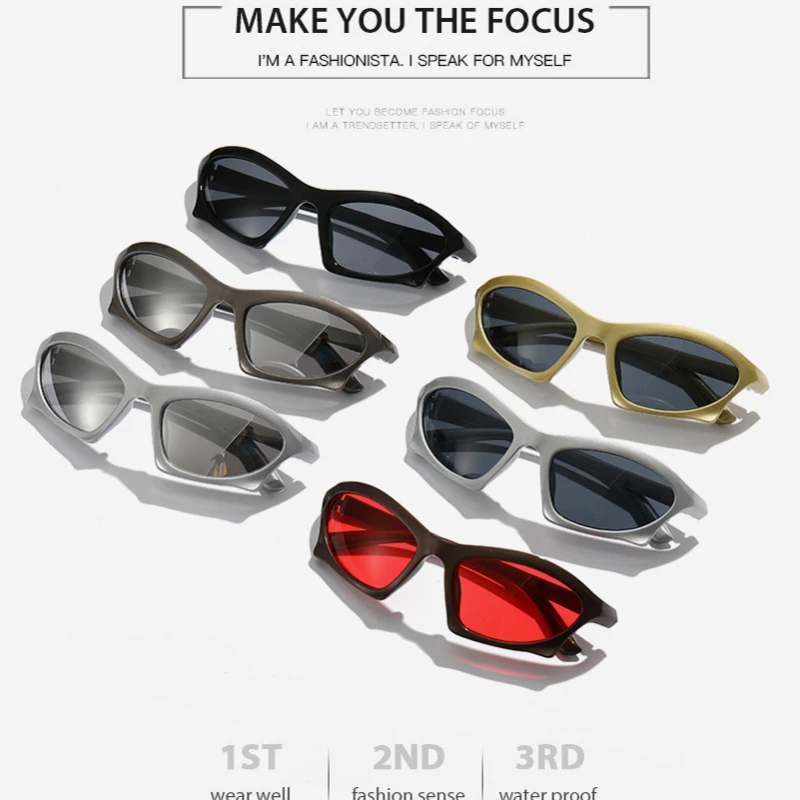 2022 Fashion Modern Retro Ladies Simple Geometric Technology Sunglasses Versatile Trend Street Shooting Poster Sun Glasses