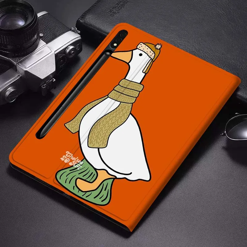 

Cartoon Art Duck Popular For Samsung Galaxy Tab S6 S7 S8 S9 S10 FE Plus Lite Soft Flexible Support Tablet Case Gift