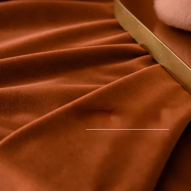 

New Solid Color Australian Wool Fleece Light Luxury Velvet Cloth Curtains for Living Dining Room Bedroom Full Blackout Curtains