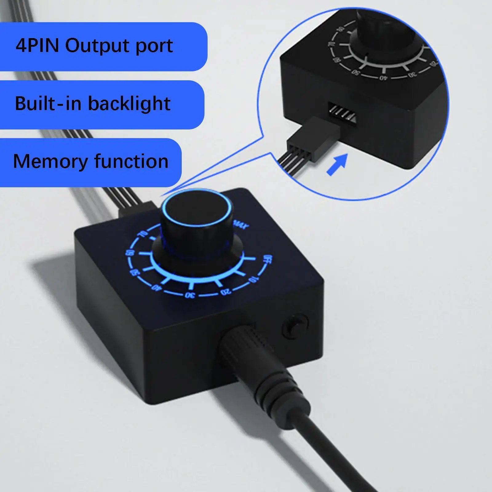 

4 Pin PWM Fan Controller Compact DIY Accessories High Performance Regulator