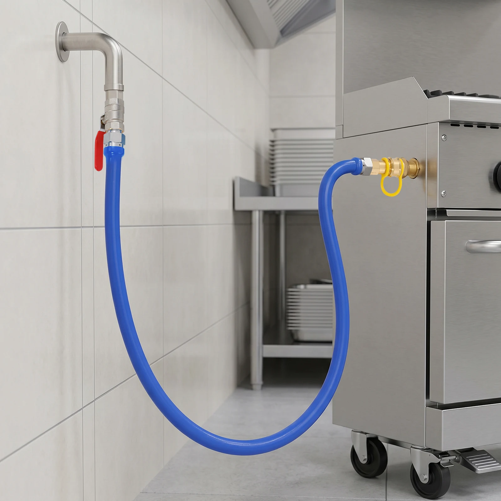 Niebiesko-żółty przewód gazowy – Commercial Kitchen Plumbing recenzja i cena