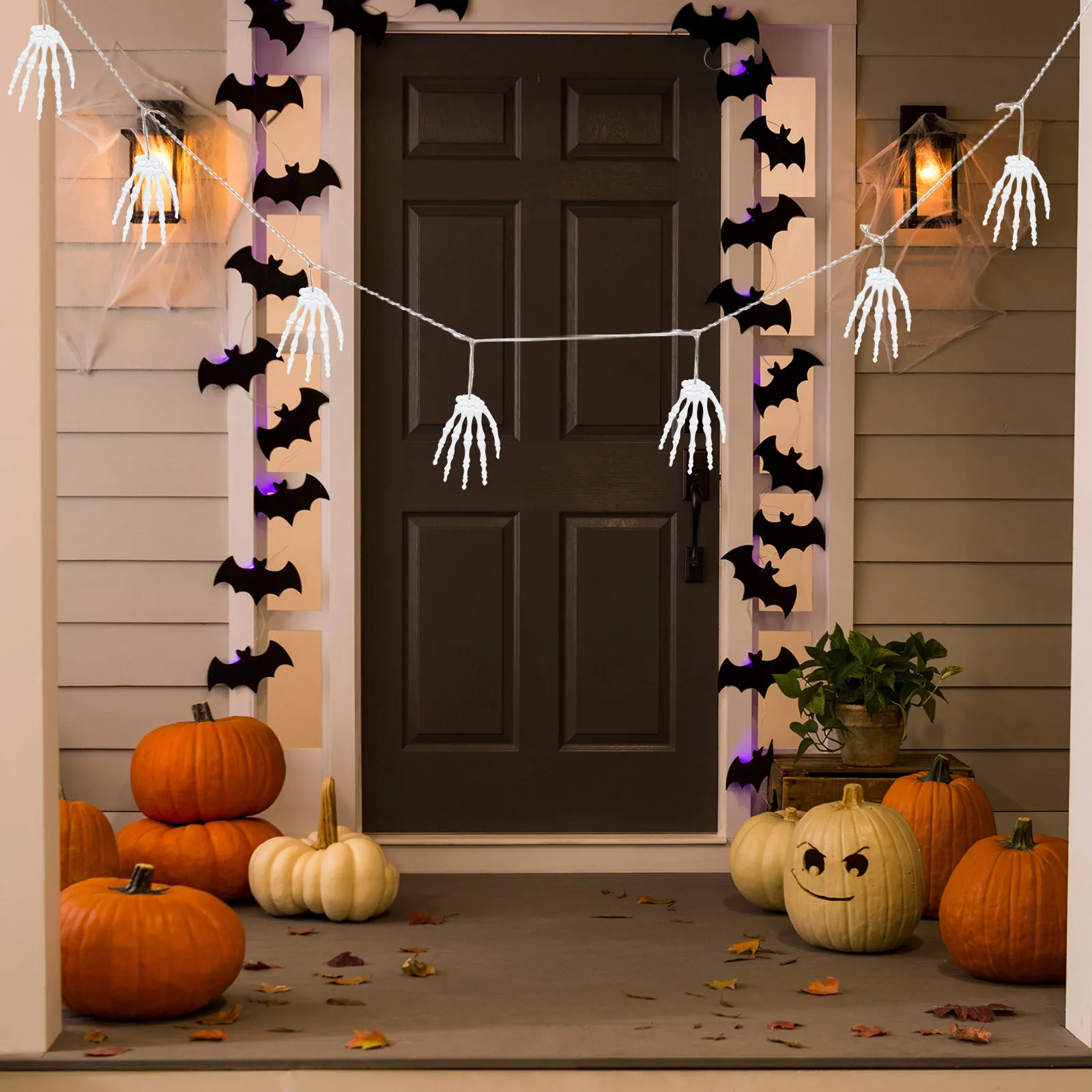Halloween Hand Decor Creepy Wall Hanging Art Intricate Skeletal Design for Spooky Party Haunted Escape Room