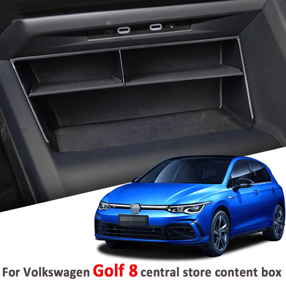 

New Car Central Console Organizer Box for Volkswagen VW Golf MK8 Golf 8 2020 - 2023 LHD Storage Box Container Case Accessories