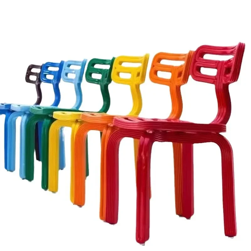 

Color creative art restaurant dining chair Internet celebrity leisure chair