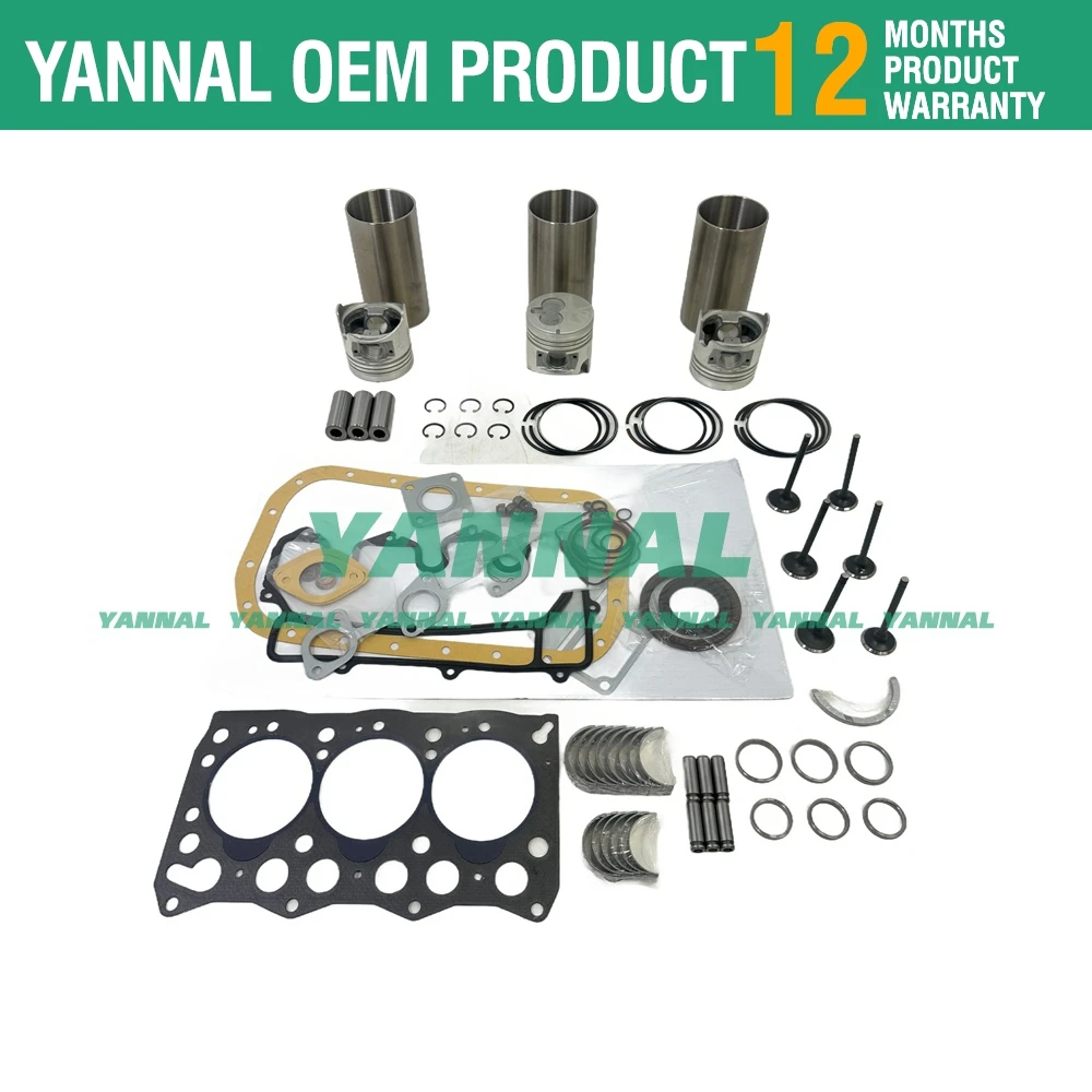 3LD1 Overhaul Rebuild Kit For ISUZU Engine W/ Water Pump DH35 Excavator Repair