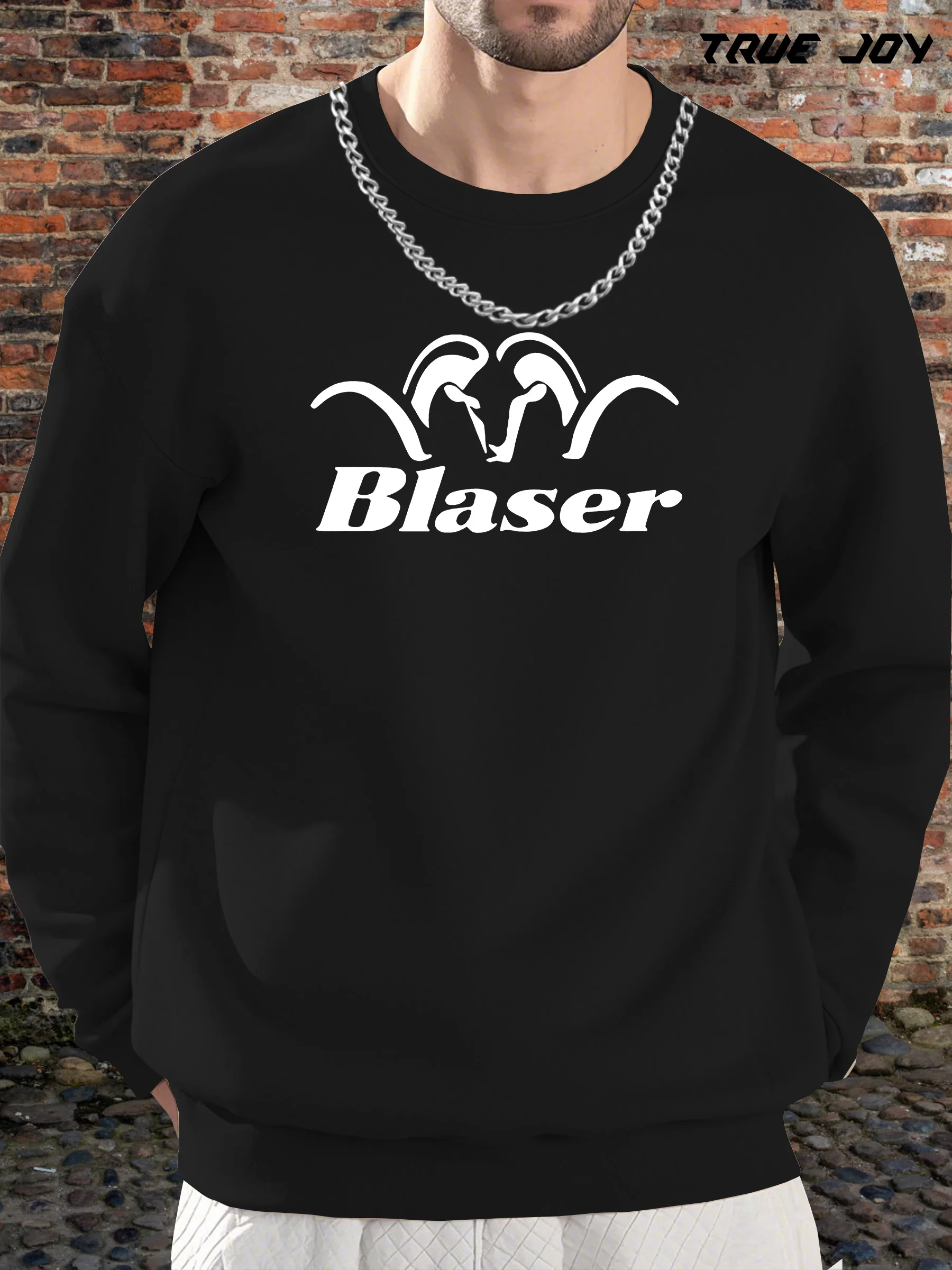 

Мужская толстовка с графическим принтом Blaser-Themed — повседневный пуловер свободного покроя с дизайном Mountain Goat, Хизер Серый