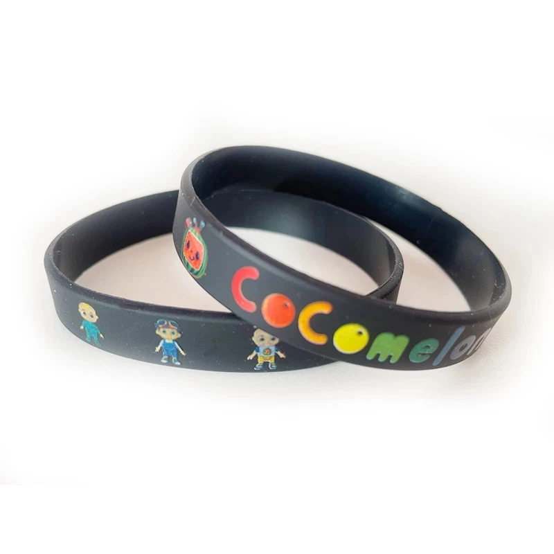12pcs/lot cocomelon JJ Anime Sports Bracelet Cartoon Wristband Action Toy Cosplay Accessories for Kids Adult figure toys