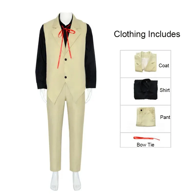 Bungo Stray Dogs Kunikida Doppo disfraz de Cosplay uniforme de agencia de detectives traje Halloween Anime peluca Accesorios