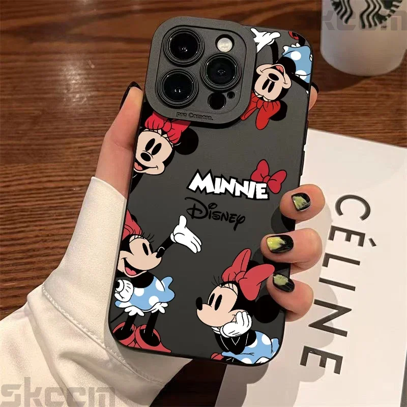 Disney Mickey Mouse Soft Silicone Phone Case For iPhone 15 Cases iPhone 14 13 12 11 Pro Max Mini XS XR X 7 8 Plus Cover