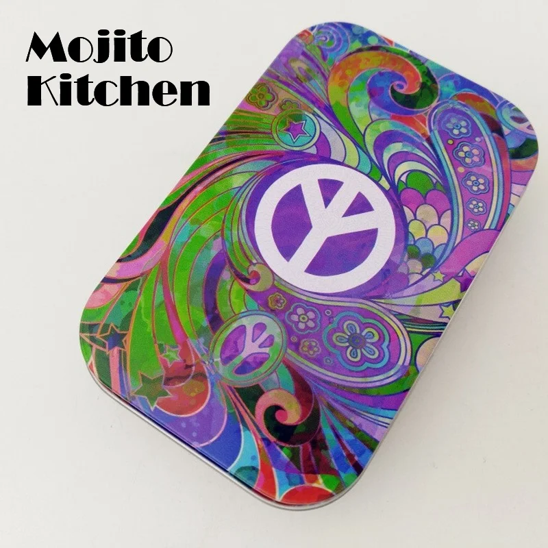 Cigarette Case Box Black Tobacco Storage humidor rolling paper box Jewelry Candy Coin Key Organizer Tin Flip Gifts Sealed
