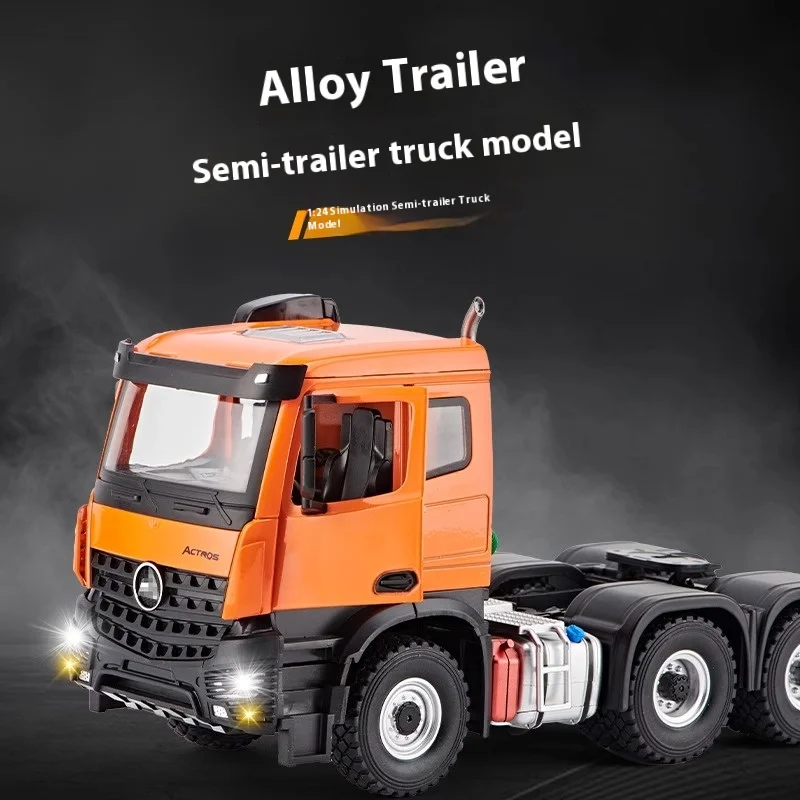 1:24 Mercedes Benz Actros Tractor Atania Semi Trailer Truck Alloy Metal Diecast Car Model Classic Sentiments Hobby Collectibles