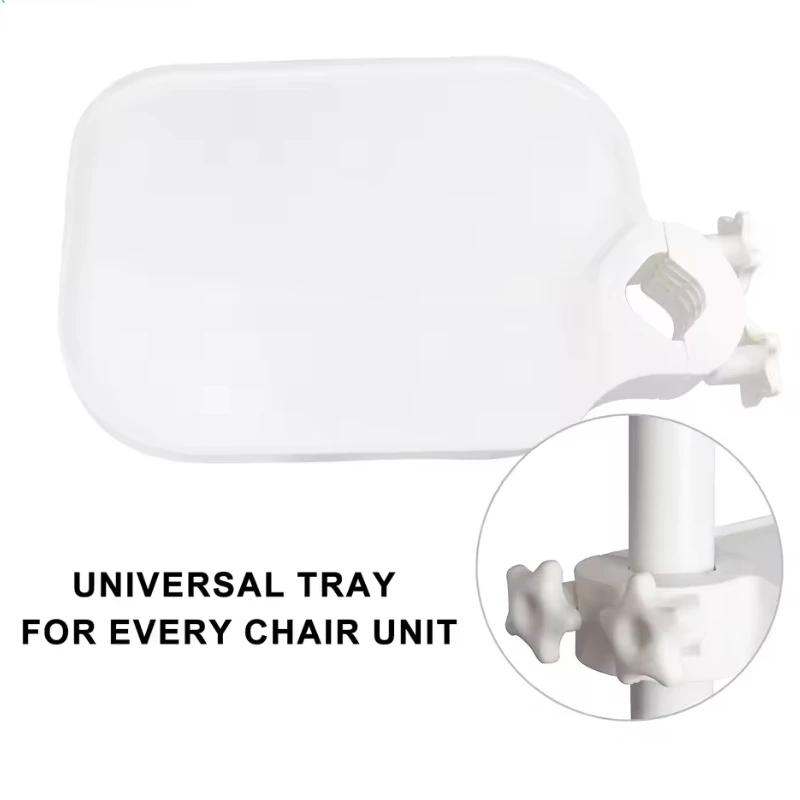 Dental Plastic Scaler Tray Post Mounted Shelf Tray Table Dentistry Chair Accessories Instrument Rotatable Placed Additional Tool