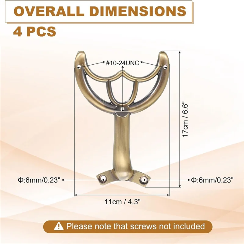 AB41-شفرات بديلة لمروحة السقف 52 بوصة، مجموعة دعامات تثبيت مكونة من 4 قطع لأجزاء ذراع المروحة