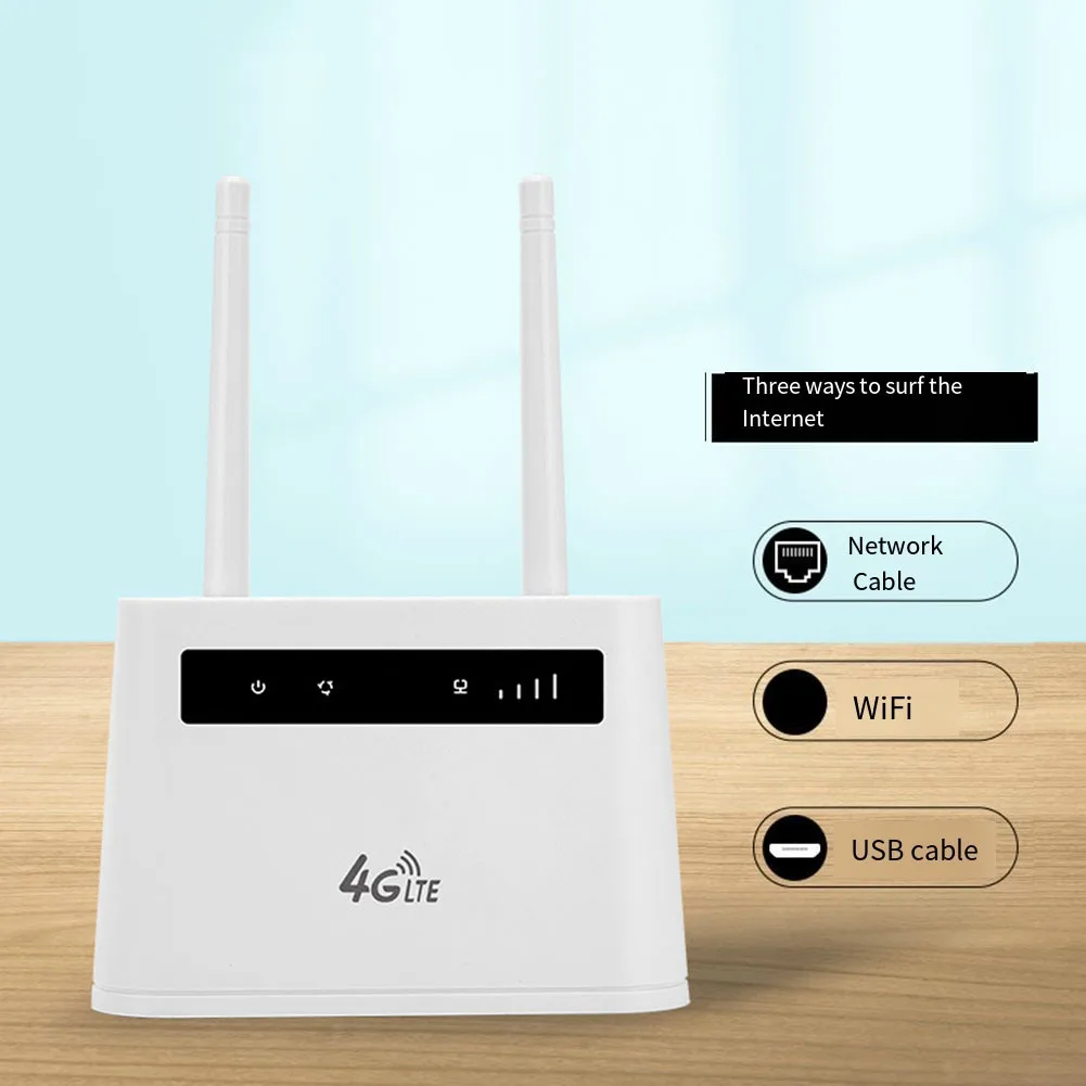 

High-Speed 4G LTE Wireless Internet Router With Dual Antennas, 150Mbps WiFi Home WiFi With Battery Wireless CPE R102 New