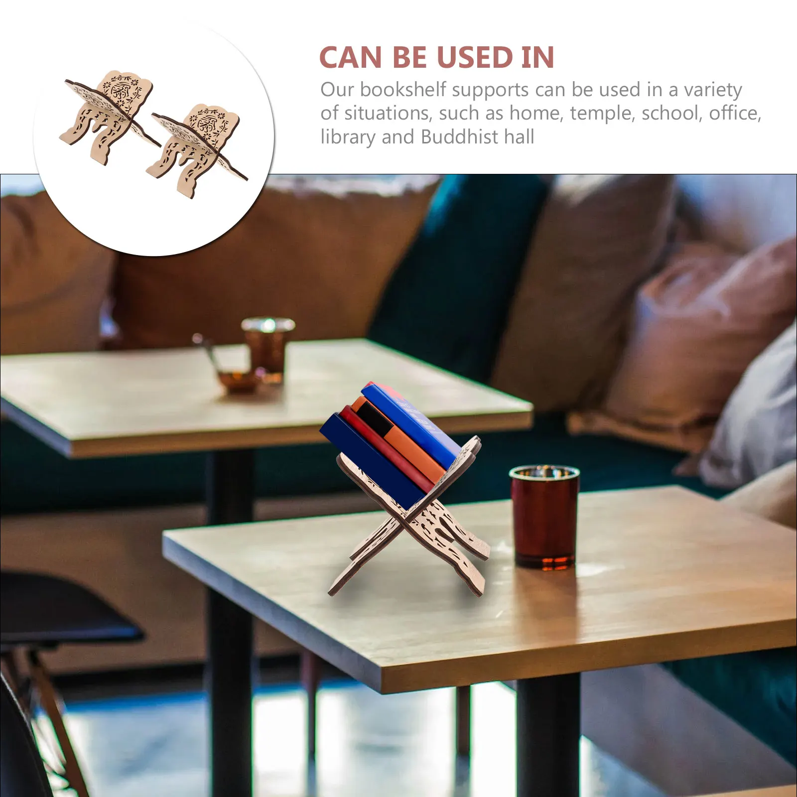 

2pcs Wooden Book Stands Reading Holders Chanting Racks For Temple Home Office Koran Bible Classics Lightweight Woodcraft