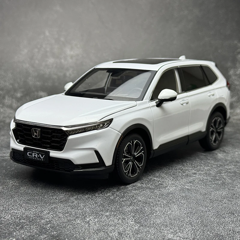 

1:18 2024 HONDA CR-V CRV SUV модель автомобиля из сплава, литая металлическая Игрушечная модель автомобиля, имитация коллекции, детский подарок, украшение