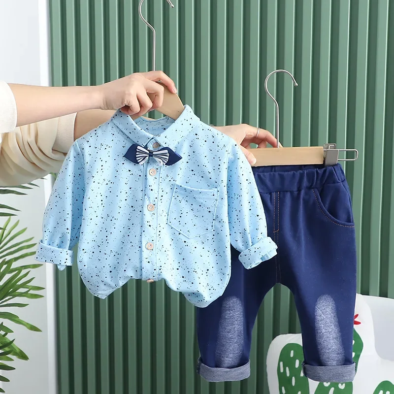 

New Spring Autumn Baby Clothes Suit Children Boys Casual Long Sleeved Shirt Pants 2Pcs/Sets Toddler Clothing Kids Tracksuits