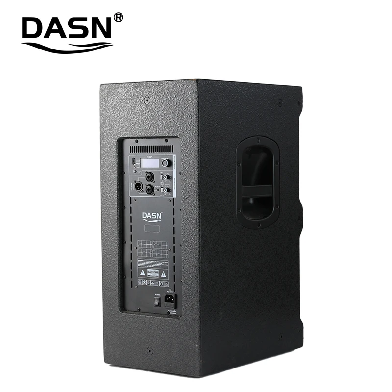 DASN Q15DC 15 Inch 2400W DSP Professional Active Full Frequency Wooden Cabinet DJ Home Theatre Stage Sound PA System Speaker