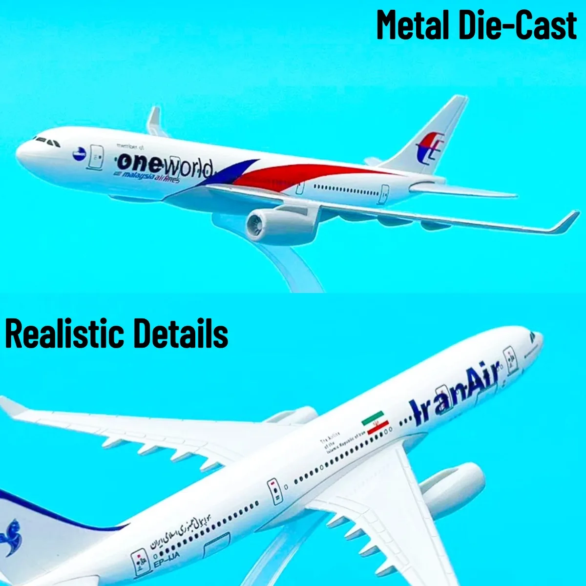 1:400 Wereldwijd A320 A330 A380 Replica Metalen Vliegtuig Model Schaal Luchtvaart Collectible Diecast Miniatuur Ornament Souvenir Speelgoed