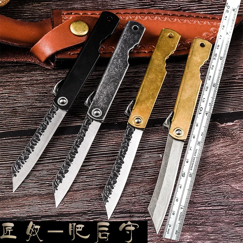 wolf Small Straight Knife Fruit Knife Portable Outdoor survival knife black handle Camping Hunting Hike collection gifts