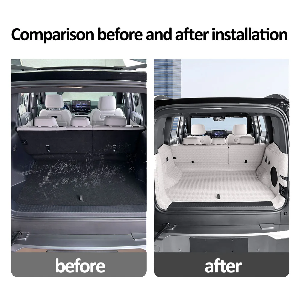 Fully Enclosed Trunk Cushion For BYD Leopard 7 Titanium 7 2025 2026 Original Color Leather Trunk Cushion Automotive Supplies