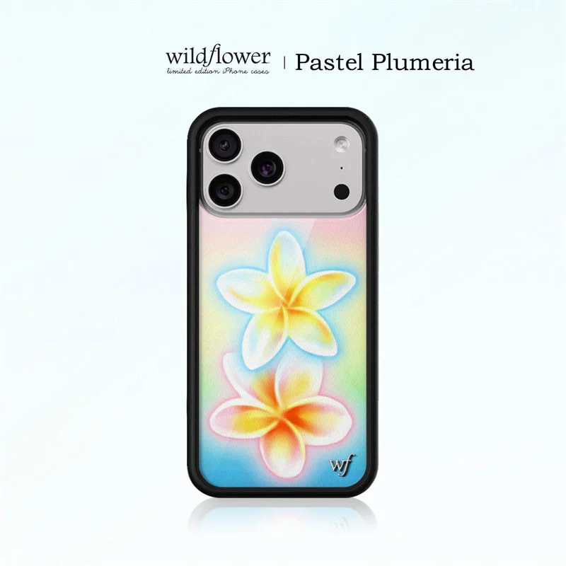 

Wildflower ins Pastel Plumeria Phone Case for iPhone 17 16 15 14 13 12 Pro Max Plus WF Colorful flowers shockproof Back Cover