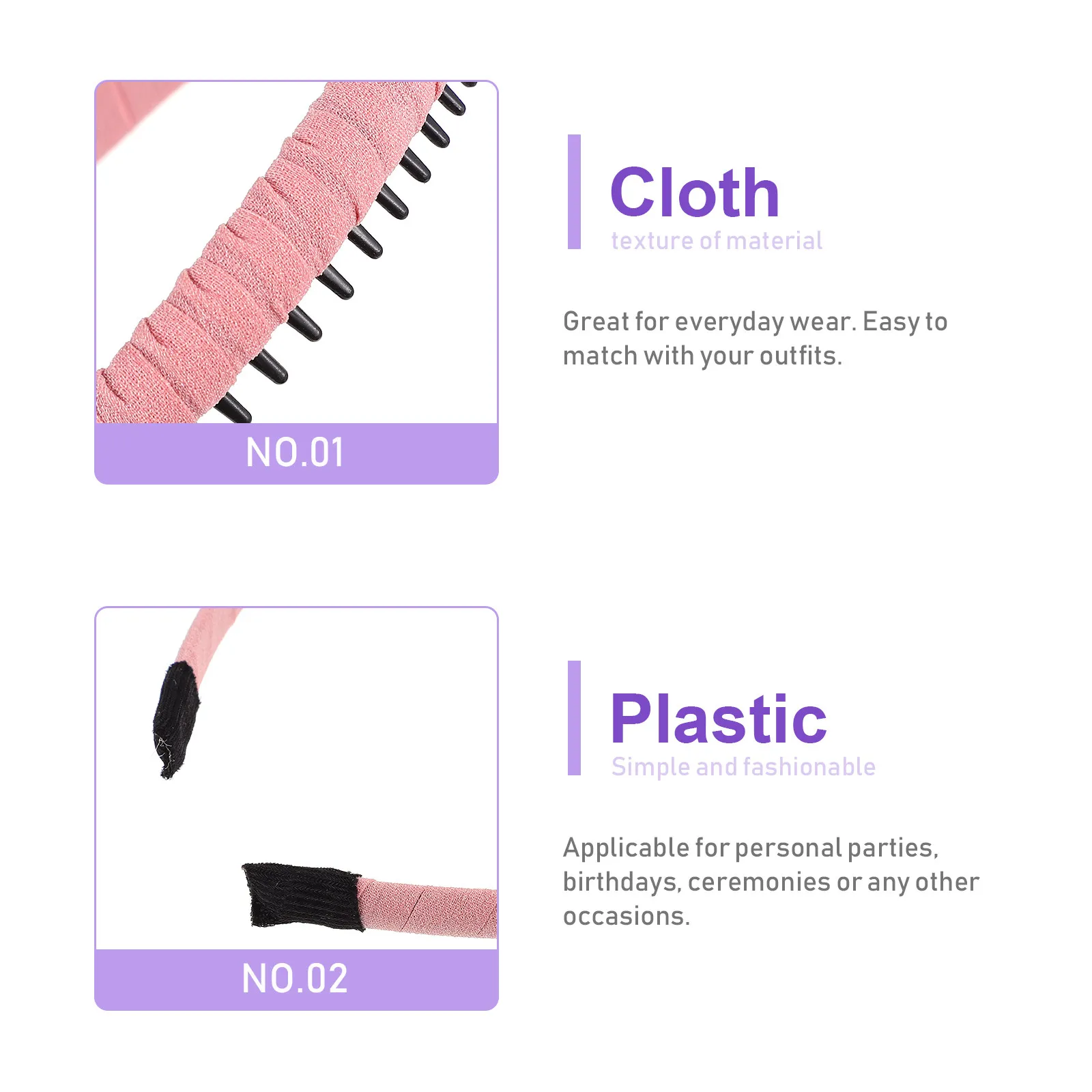 

Набор из 8 ободков для волос с зубчиками, женские повязки на голову, нескользящие аксессуары для волос, разнообразные узоры, повязки для девочек