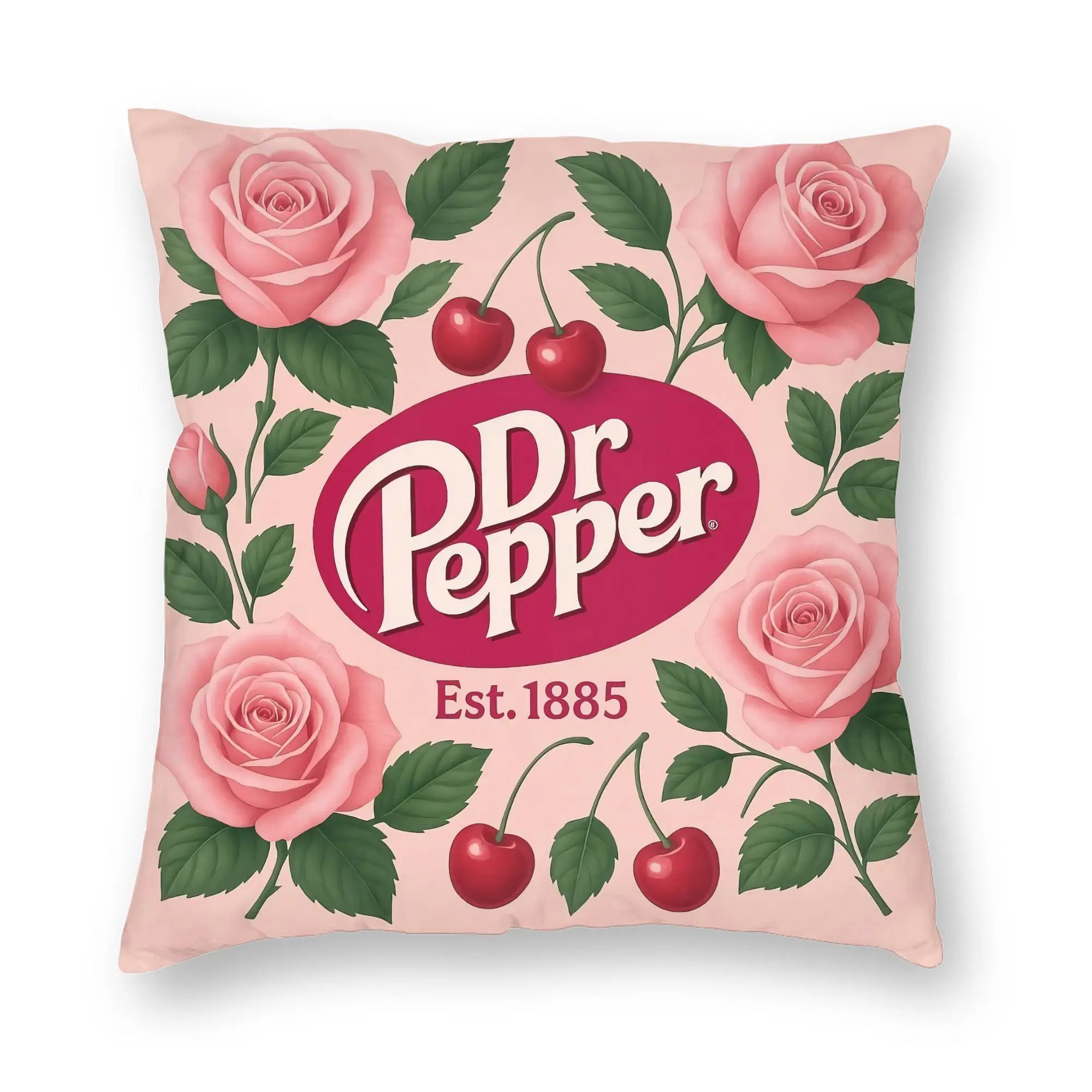 Unique Peppers Print Pillow Case 40x40cm Bedroom Decoration Cute Vintage Dr. Soda Est Cushion Decoration Salon Square Pillowcase