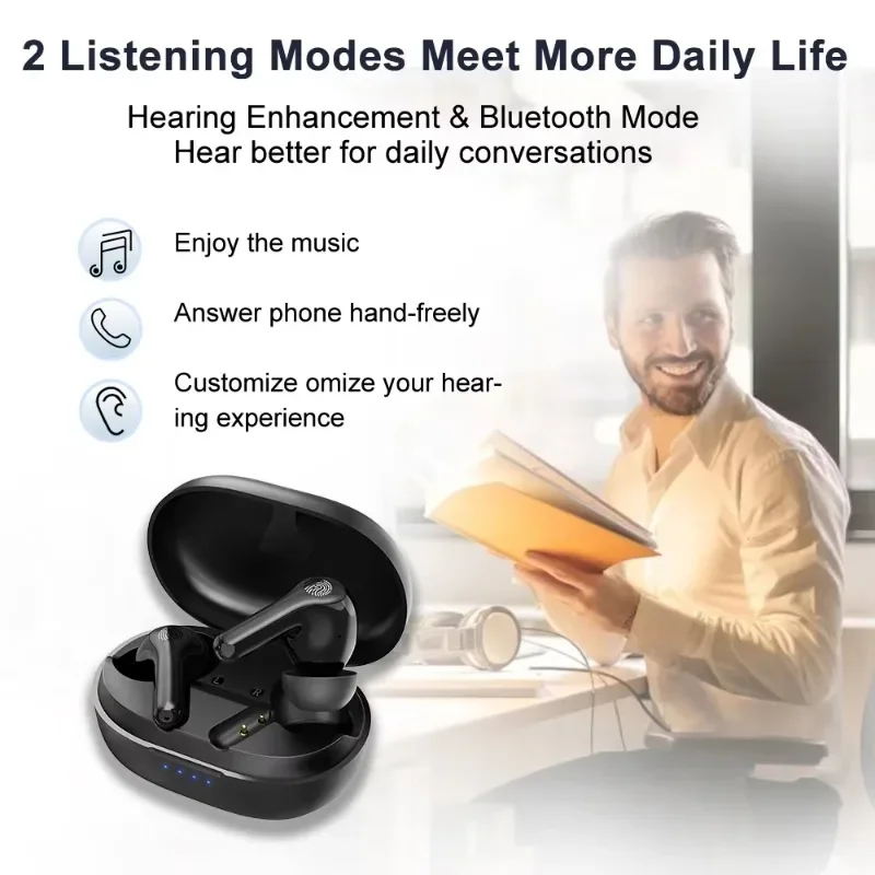 H012 Rechargeable Bluetooth Hearing Aids  for Seniors with App, Authentic Sound Quality,for Mild to Moderate Hearing Loss