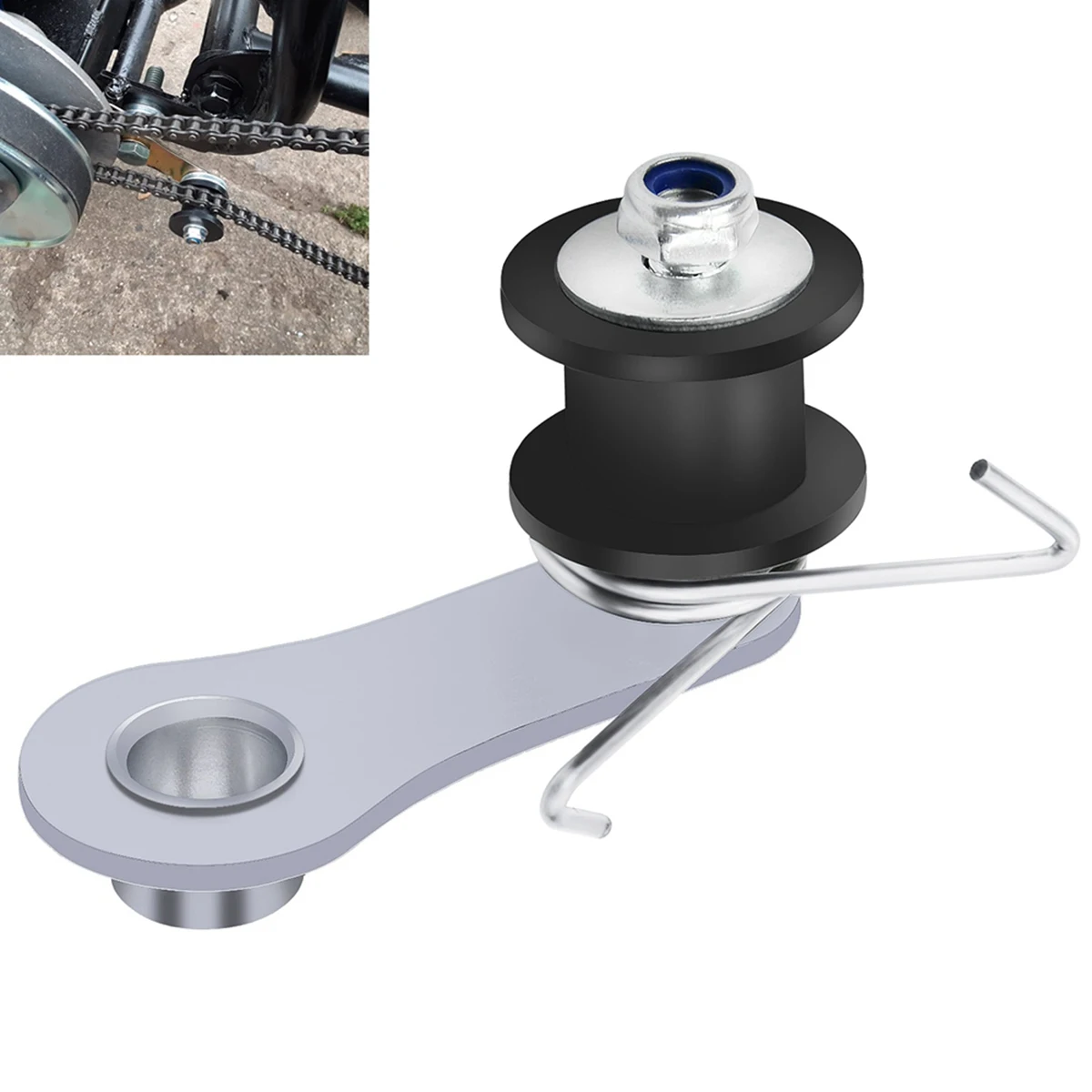 Chain Roller Tensioner, Heavy Duty Chain Roller Tensioner with Spring for 110Cc 125Cc 140Cc Dirt Pit Pro Dirt Bike