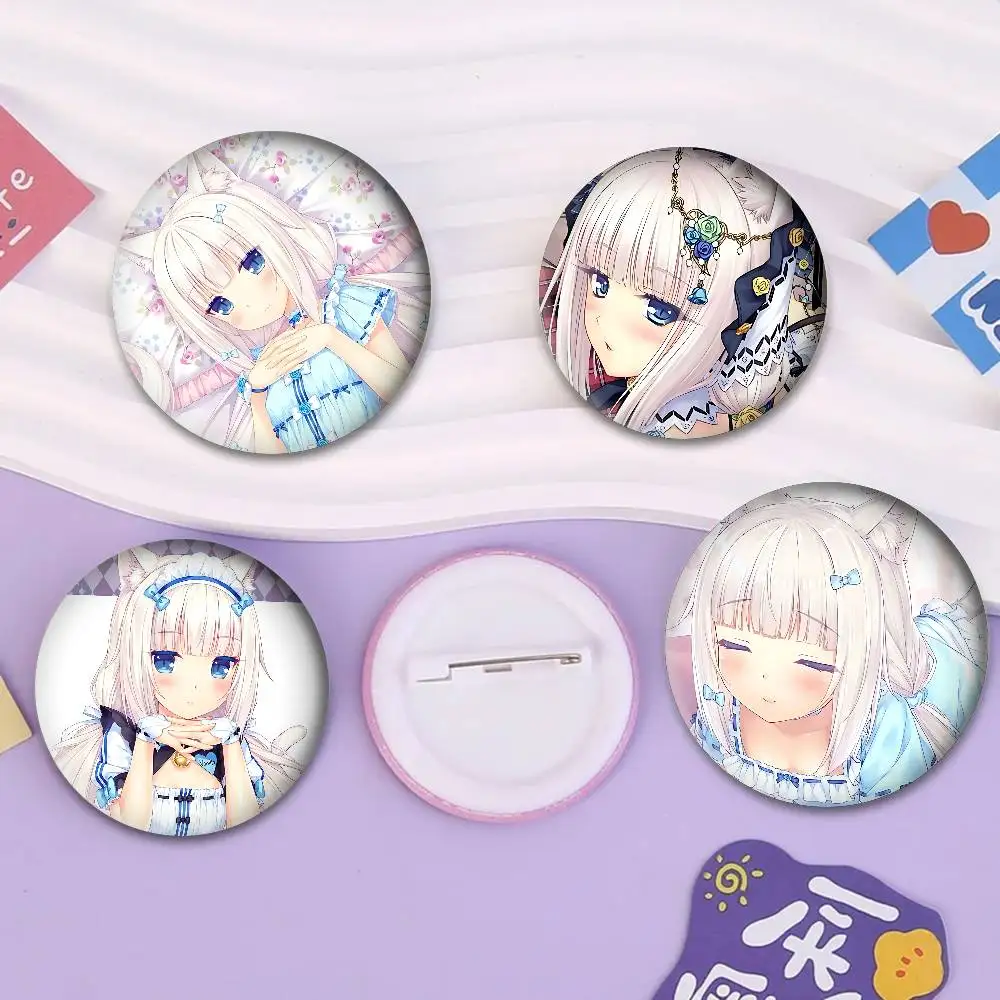 لعبة N-Nekopara-V-فانيليا شارات دبابيس التلبيب دبابيس قبعة دبابيس دبابيس الهدايا ديكور حقائب الظهر