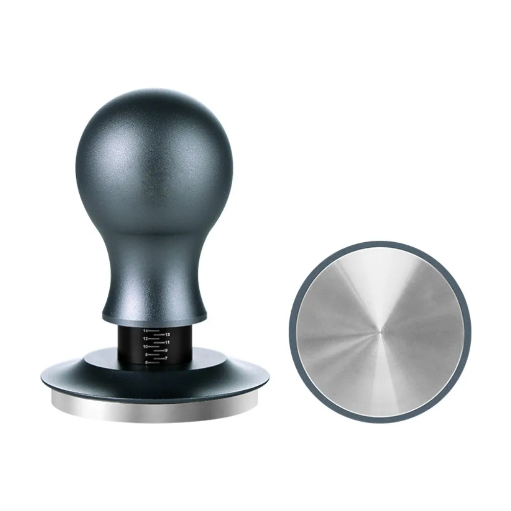 

51/53/58MM Coffee Tamper Spring Loaded Flat/threaded Bottom Coffee Leveler Stainless Steel Base Springs Design