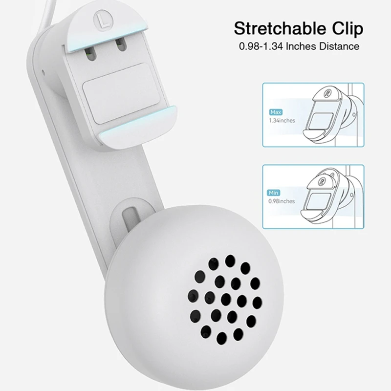 Headphones Clip-on Hanging Headphones Comfortable Sound Enhancer White for / Quest 3 VR Headsets Enhance Pleasure