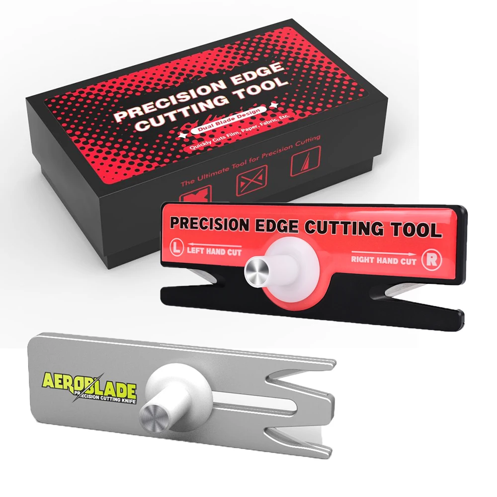 FOSHIO Carbon Fiber Protection Film Edge Cutter Precise Vinyl Wrap Film Margin Cutting Edge Trimming Knife for Left/Right Hand