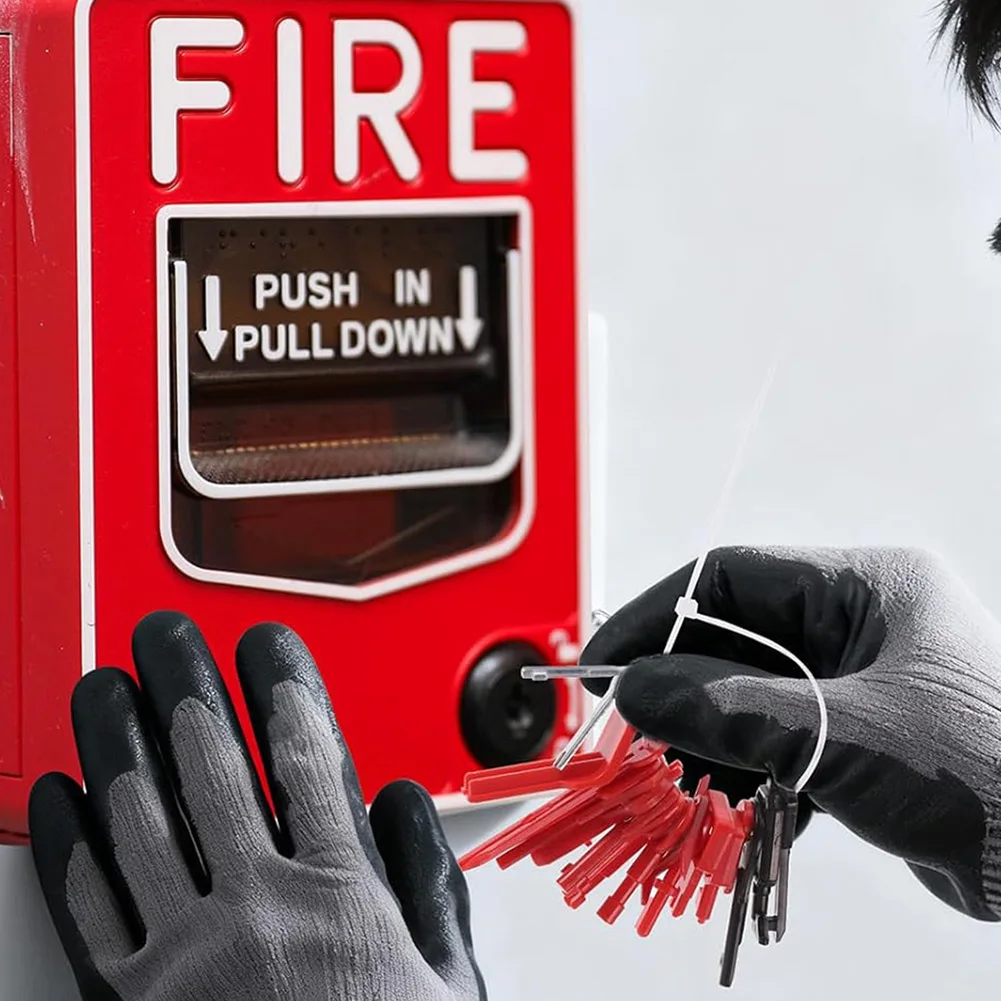 19PCS Fire Alarm Test Key Set Call Point Test Key Kit Fire Alarm Manual Reset Key Plastic Metal Versatile Tool For Fire Drills
