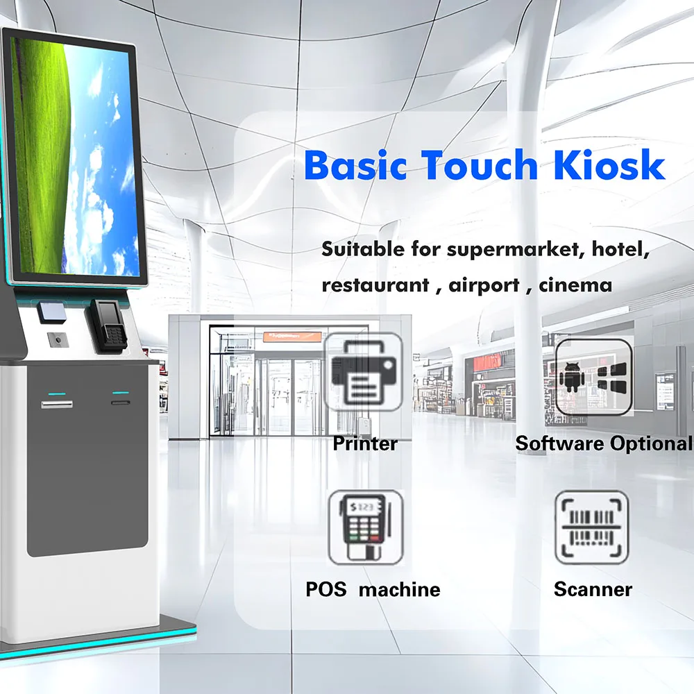 Check-In Equipment Registration Checkout Machines Custom Kiosk Fast Food Self-Service Ordering Machines